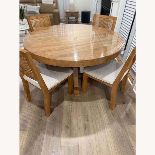 Used Wood Table Dining Set for sale on AptDeco