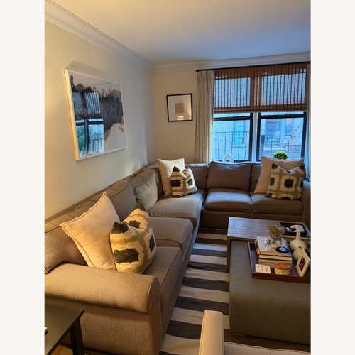 Used Ethan Allen Dark Brown Fabric 3+ Piece Sectional for sale on AptDeco