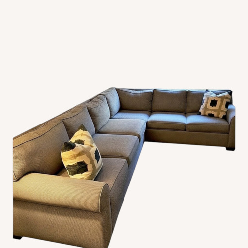 Used Ethan Allen Dark Brown Fabric 3+ Piece Sectional for sale on AptDeco
