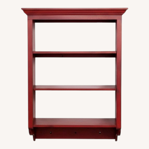 Used Red Wood Bookcase for sale on AptDeco