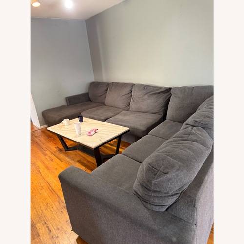Used L Shaped Gray Couch Sectional for sale on AptDeco