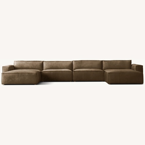 Used Restoration Hardware Como Modular Leather 4pcs for sale on AptDeco