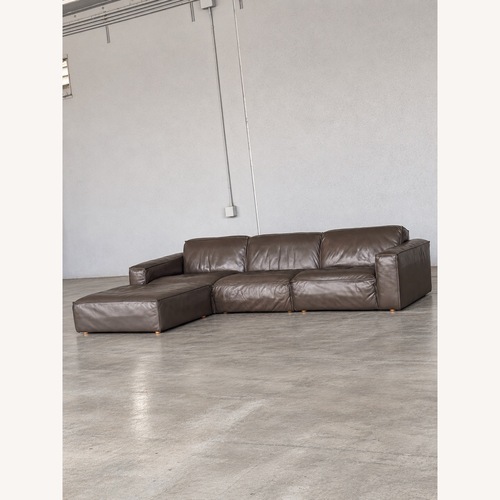 Used Restoration Hardware Como Modular Leather 4pcs for sale on AptDeco