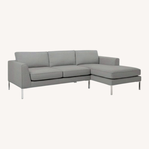 Used West Elm Gray 2 Piece Marco Sectional for sale on AptDeco