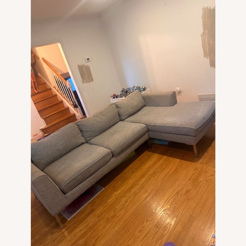 Used West Elm Gray 2 Piece Marco Sectional for sale on AptDeco