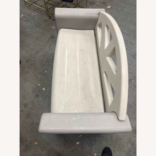 Used Rubbermaid Light Gray Plastic Bench for sale on AptDeco