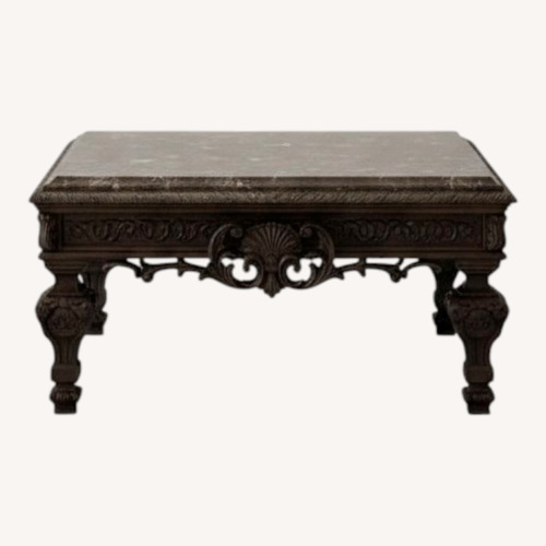 Used Dark Brown Wood Coffee Table for sale on AptDeco