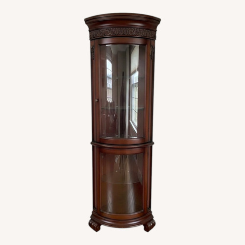 Used Raymour & Flanigan Dark Brown Wood Wall Shelves for sale on AptDeco