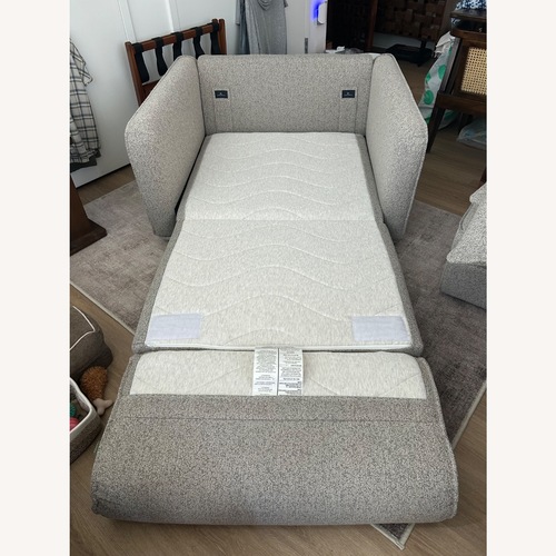 Used KOALA Twin Sofa Bed Storage Ottoman - Silver Gray for sale on AptDeco