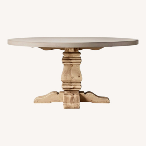 Used Restoration Hardware Wood & Concrete Dining Set for sale on AptDeco