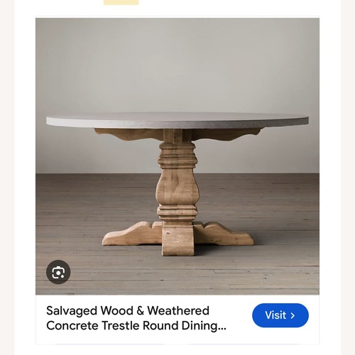 Used Restoration Hardware Wood & Concrete Dining Set for sale on AptDeco