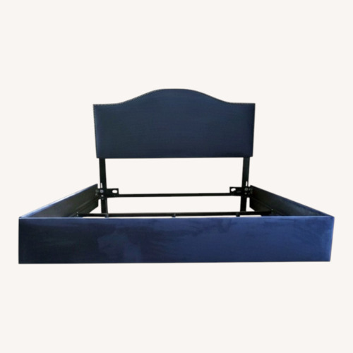 Used Macy's Upholstered Queen Bed Frame for sale on AptDeco