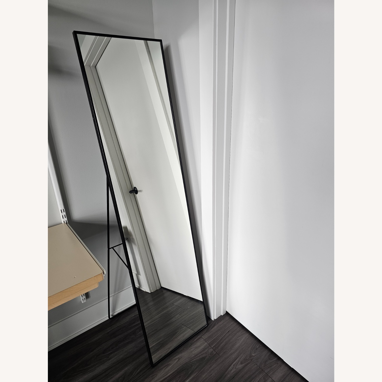IKEA KARMSUND Black Glass Floor Mirror - image-2