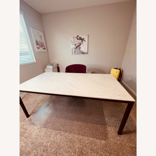Used West Elm Frame White Marble Dining Table for sale on AptDeco