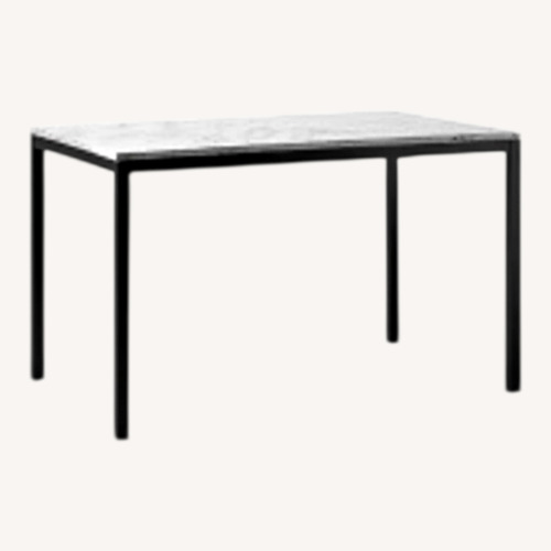 Used West Elm Frame White Marble Dining Table for sale on AptDeco