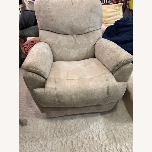 Used La-Z-Boy Light Gray Fabric Recliner for sale on AptDeco