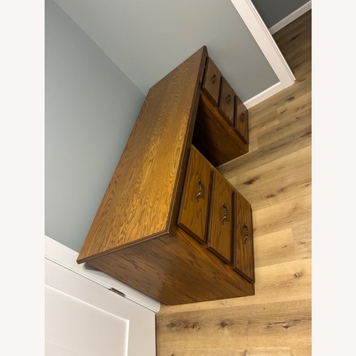 Used Dark Brown Wood Desk for sale on AptDeco