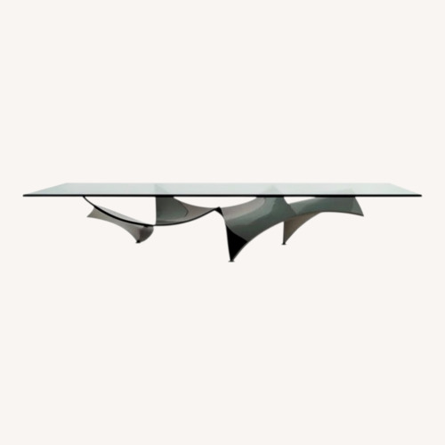Used Roche Bobois Voiles Transparent Glass Coffee Table for sale on AptDeco