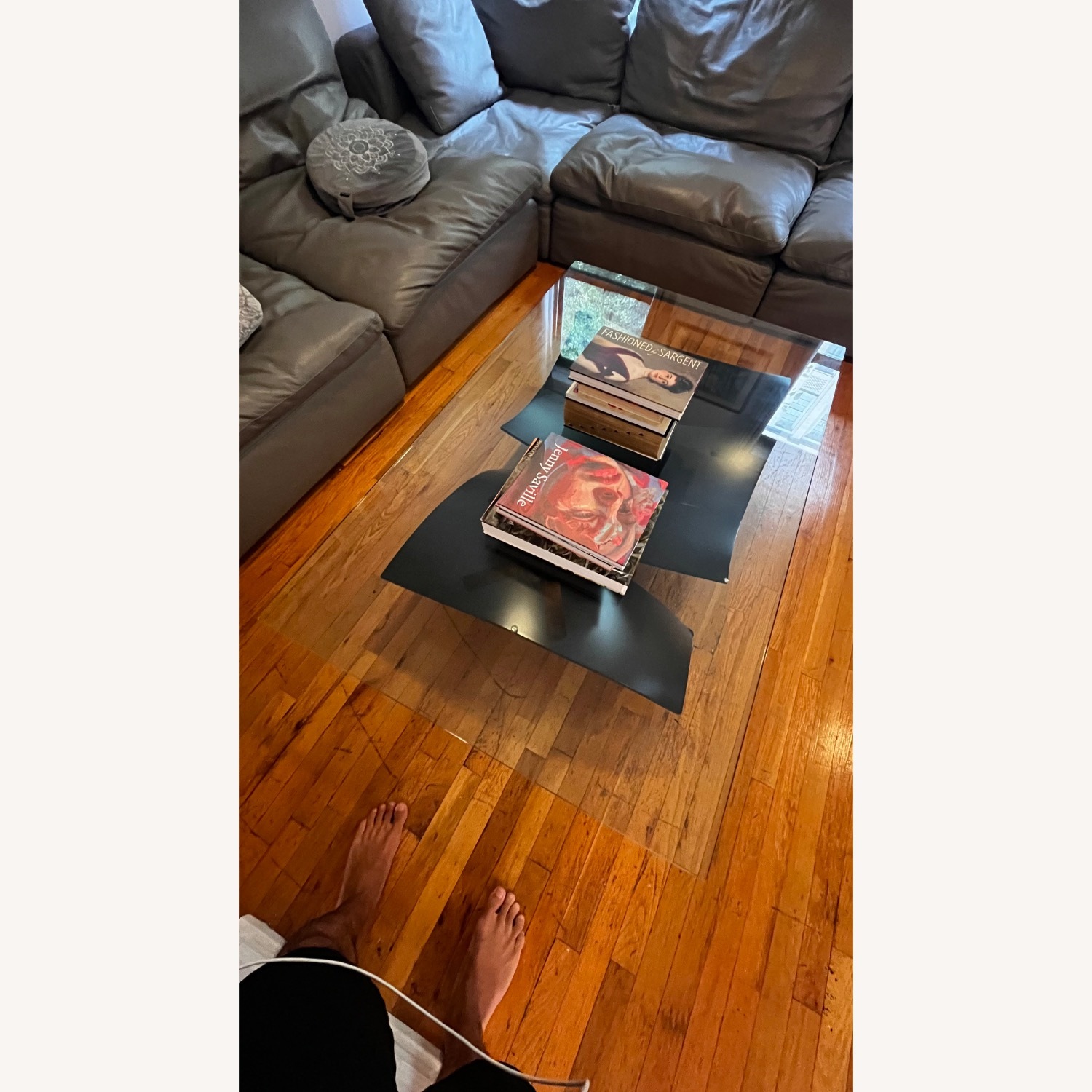 Roche Bobois Voiles Transparent Glass Coffee Table - image-6