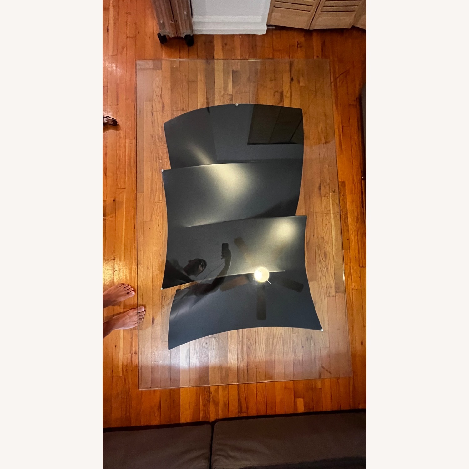 Roche Bobois Voiles Transparent Glass Coffee Table - image-5