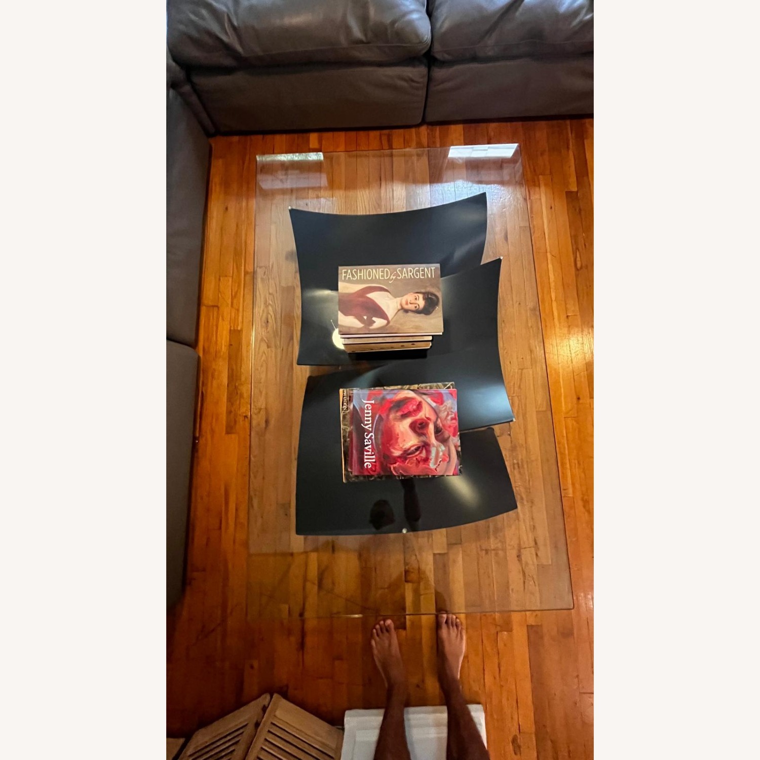 Roche Bobois Voiles Transparent Glass Coffee Table - image-3