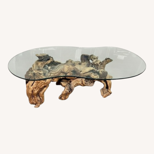 Used Transparent Wood Coffee Table for sale on AptDeco