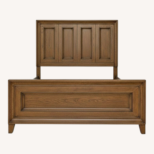 Used Pottery Barn Natural Wood Queen Bed for sale on AptDeco