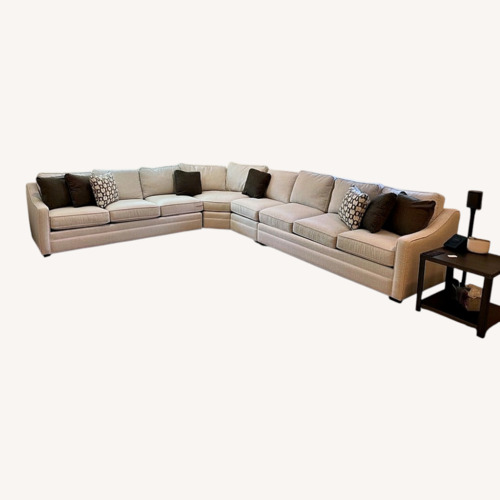 Used Pottery Barn White Fabric 3+ Piece Sectional for sale on AptDeco
