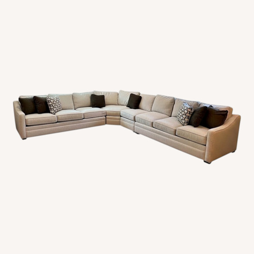 Used Pottery Barn White Fabric 3+ Piece Sectional for sale on AptDeco