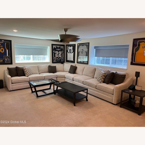 Used Pottery Barn White Fabric 3+ Piece Sectional for sale on AptDeco