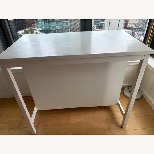 Used Drake Kitchen Island with Article Seats for sale on AptDeco