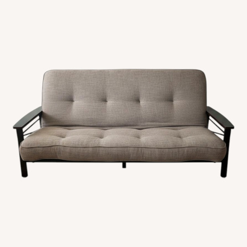 Used Dark Brown Wood Futon for sale on AptDeco