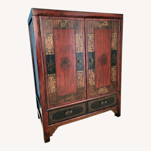 Used Vintage/Antique Finds Dark Brown Wood Armoire for sale on AptDeco