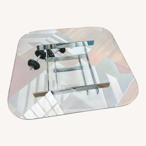 Used Glass Top Geometric Coffee Table for sale on AptDeco