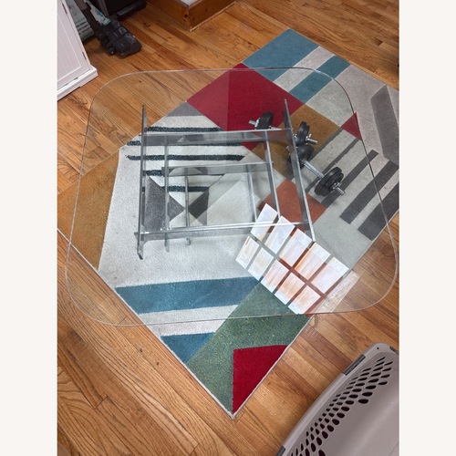 Used Glass Top Geometric Coffee Table for sale on AptDeco