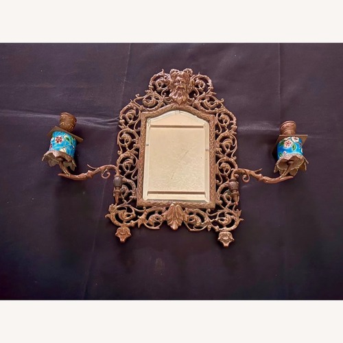 Used Vintage/Antique Brass Wall Mirror for sale on AptDeco