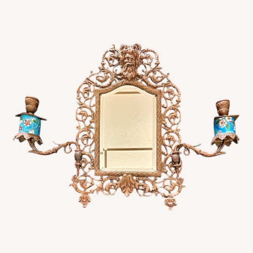 Used Vintage/Antique Brass Wall Mirror for sale on AptDeco