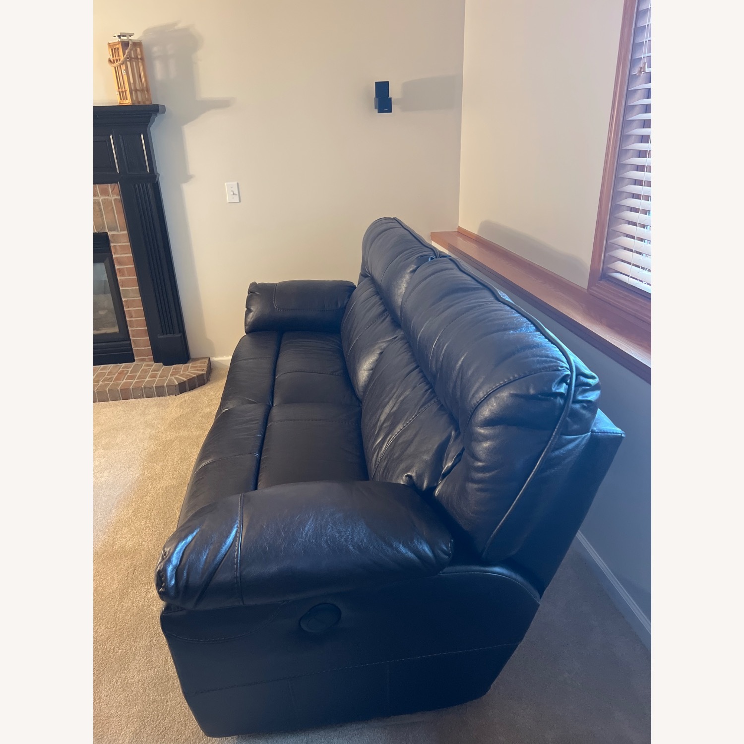 Dark Brown Leather 2 Seater Powered Recliner - image-3