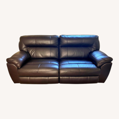 Used Dark Brown Leather 2 Seater Powered Recliner  for sale on AptDeco
