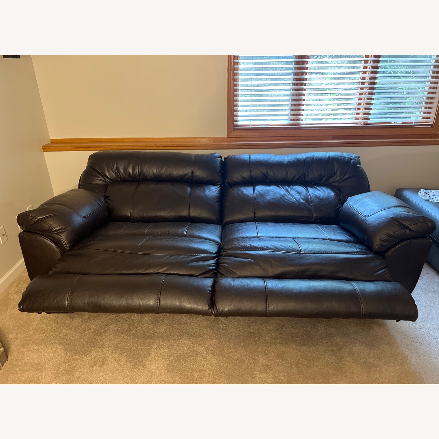 Dark Brown Leather 2 Seater Powered Recliner - image-2