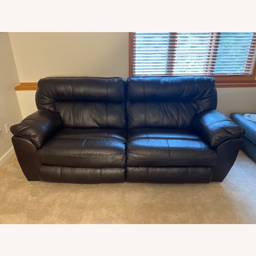 Used Dark Brown Leather 2 Seater Powered Recliner  for sale on AptDeco