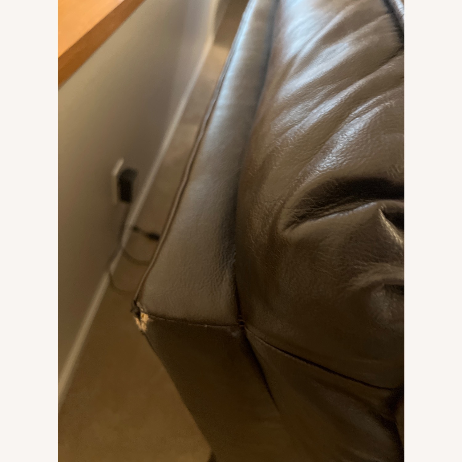 Dark Brown Leather 2 Seater Powered Recliner - image-4