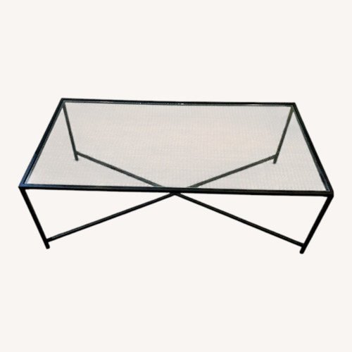 Used Black Glass Coffee Table for sale on AptDeco