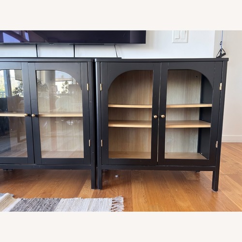 Used Black Wood Credenza for sale on AptDeco