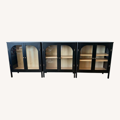 Used Black Wood Credenza for sale on AptDeco