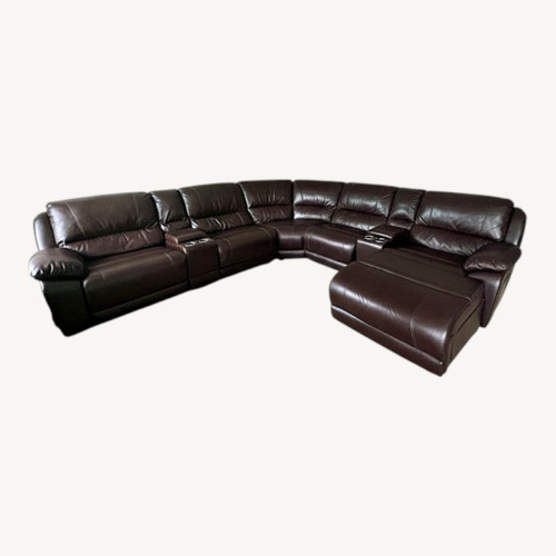 Used Rooms To Go  Dark Brown 3+ Piece Sectional for sale on AptDeco