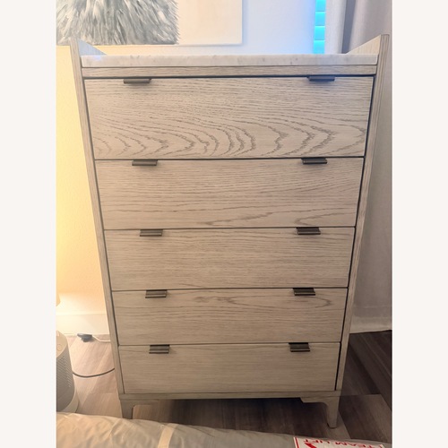 Used Pottery Barn Geary Light Brown Dresser for sale on AptDeco