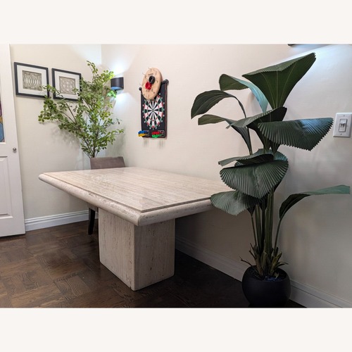 Used Natural Travertine Dining Table for sale on AptDeco