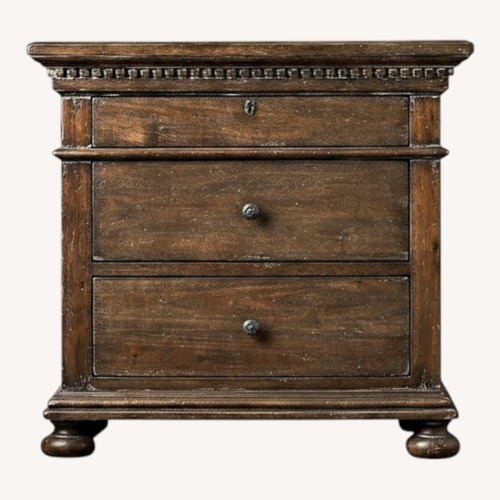 Used Restoration Hardware Dark Brown St. James Closed Nightstand for sale on AptDeco