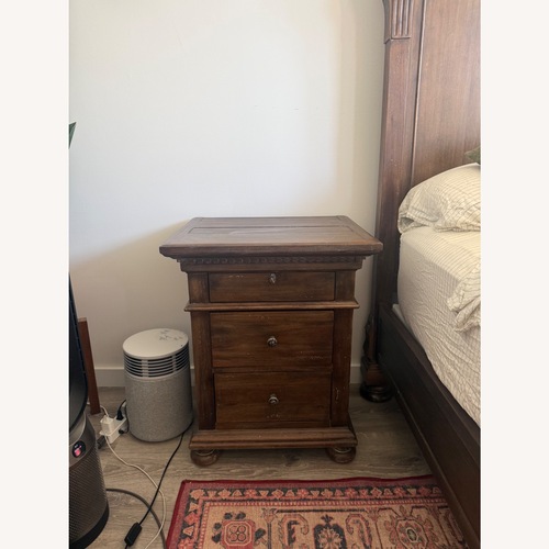 Used Restoration Hardware Dark Brown St. James Closed Nightstand for sale on AptDeco